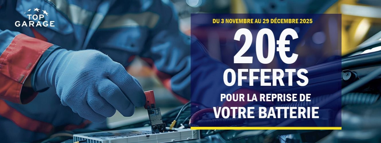 20€ offerts pour la reprise de votre batterie